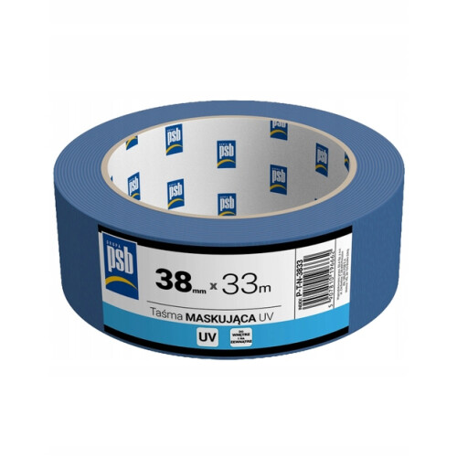 Blå UV-maskeringstape 38 mm 33 m