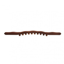 Wooden Scraping Stick Carbonized Beech 10 Massage Dots Nonslip Handle Wooden Gua Sha Stick for Back Body Massage