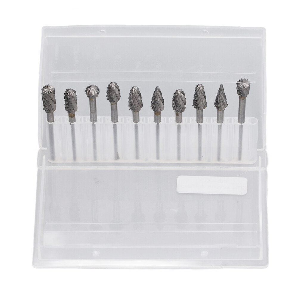 10Pcs Carbide Tungsten Steel Rotary Burr Set For Engraving, Grinding, Cleaning 6941355647189
