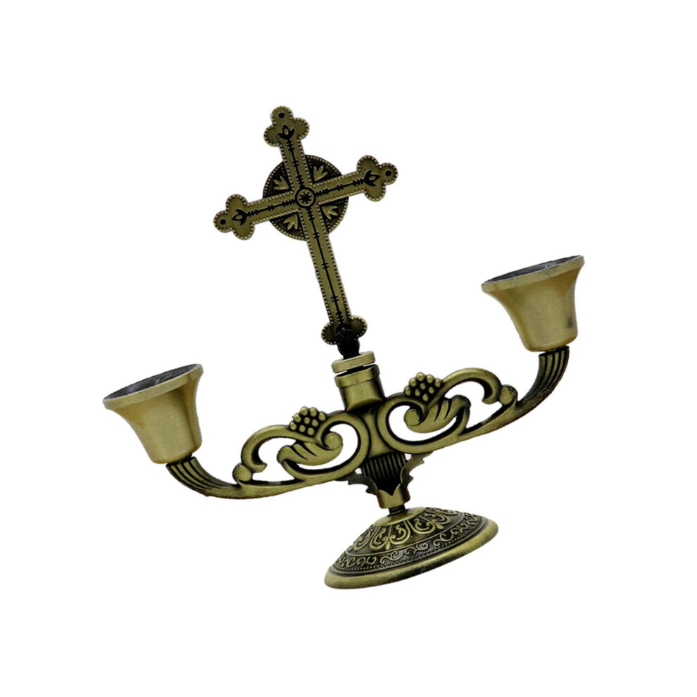 (Bronze, 135x13cm) Retro European Candle Stick Holder Elegant 2- Candelabra Stand-image-OPC-PMFY788-NEW