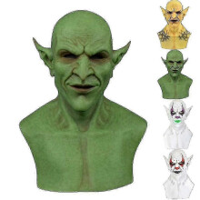 (As show, B) Halloween Demon Clown Vampire Goblin Face Shield Halloween Playing Propsp