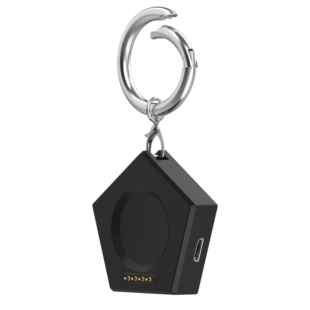 General Smartwatch Charging Dock With Keychains Design, Usb-C & Usb Input, Pvc Material, Black 9393856635368