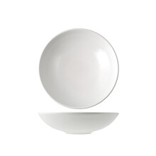 Set of 6 Stoneware Soup Plates White 20 cm Model 14068