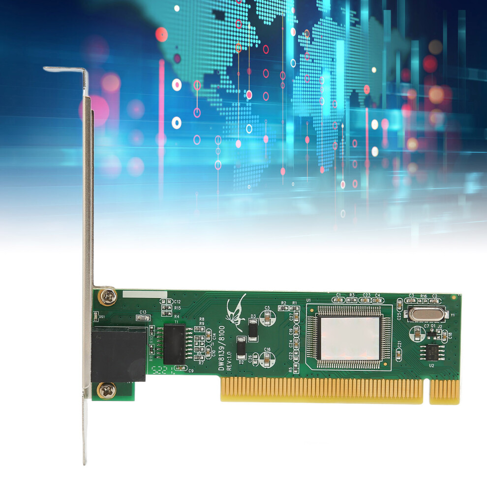 Pcie Network Card 10/100Mbps Rj45 Ethernet Adapter For Desktop 4991355662424