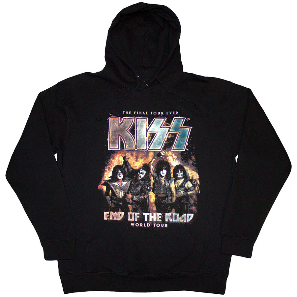 Kiss Men's Black (Xxl, ) End Of The Road Final Tour Pullover Hoodie