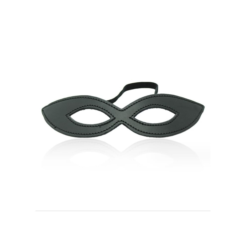 Blindfolds Adjustable Bondage Leather Blindfold Mask For Male And Female Role Play, Soft Leather, One Size