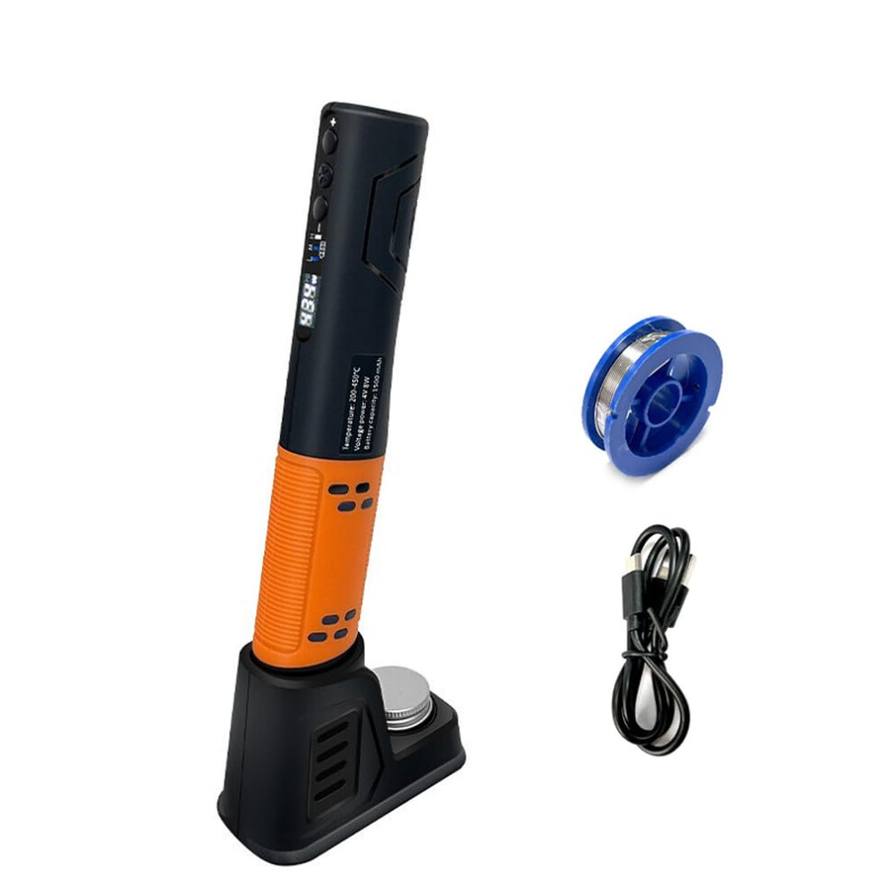Portable Electric Soldering Iron 200-450C Usb Soldering Pen With Led Light For Soldering And Maintenance (Orange) 9354506544775
