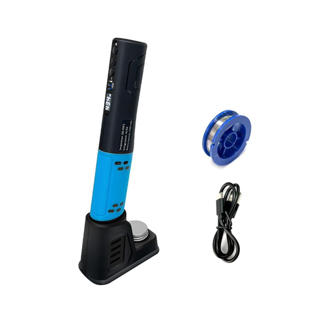 Portable Electric Soldering Iron Usb Powered 200-450C Led Light Multifunction Soldering And Maintenance Pen Blue 9393856635696