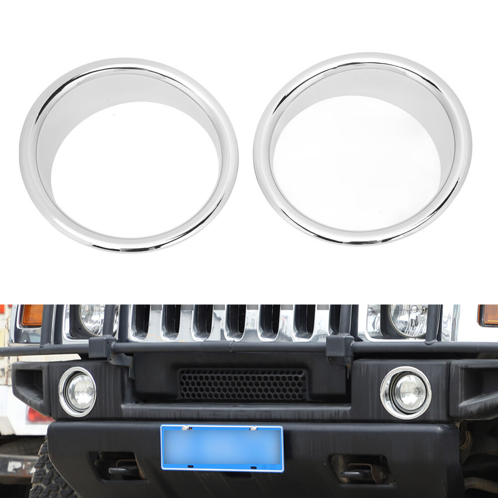 Bumper Fog Bezel Fit For Hummer H2 2003-2009 Glossy Abs Ring Light 6921355675917