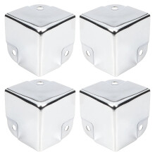 4-Piece Metal Corner Guards for Boxes, 2x2 In, Heavy-Duty Steel, Wood Protection, Easy to Install