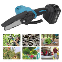 Cordless Mini Chainsaw 18V Battery Powered Handheld Pruning Tool, Fast Chain Speed