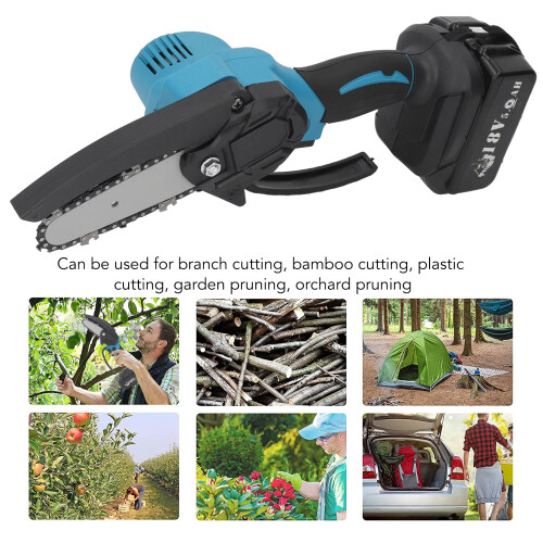 Cordless Mini Chainsaw 18V Battery Powered Handheld Pruning Tool, Fast Chain Speed 2