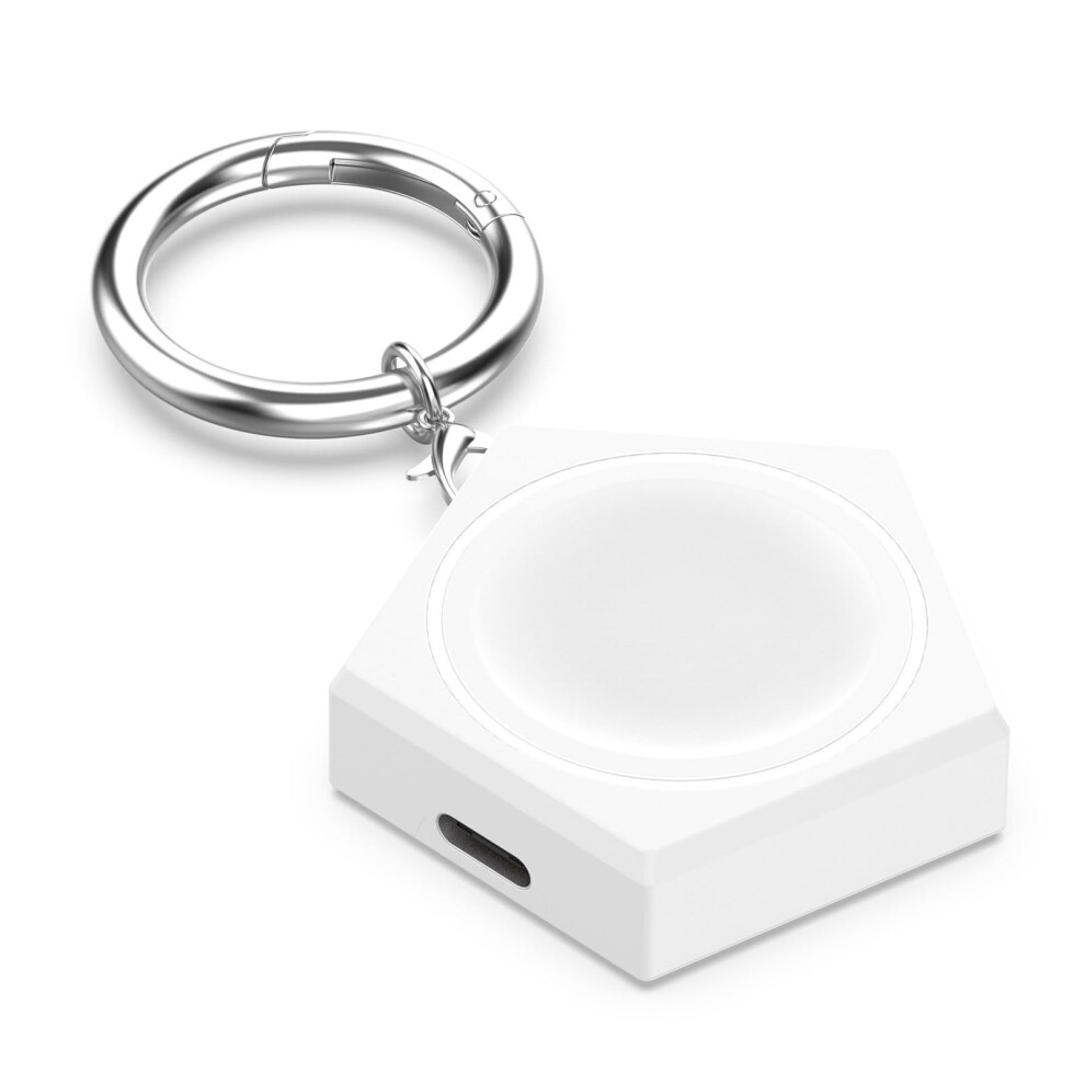 Pentagonal Charging Dock For Watch Abs Portable Fast Charge Short-Circuit Protection With Keychains White 9354506544942