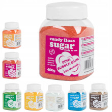 Mélange de sucres aromatisés colorés pour barbe à papa, lot de 8 sachets de 400 g