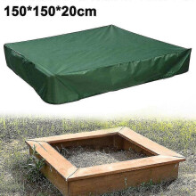 (120x120x20cm, Green) SNQTV-Waterproof Sandpit Cover, Tarpaulin Sandpit Cover, Toy Sandpit Cover