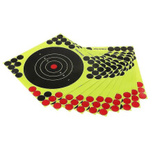 (As show, One size) 10pcs Shooting Target Paper Adhesive Splatter Sticker Reactive Shots Target