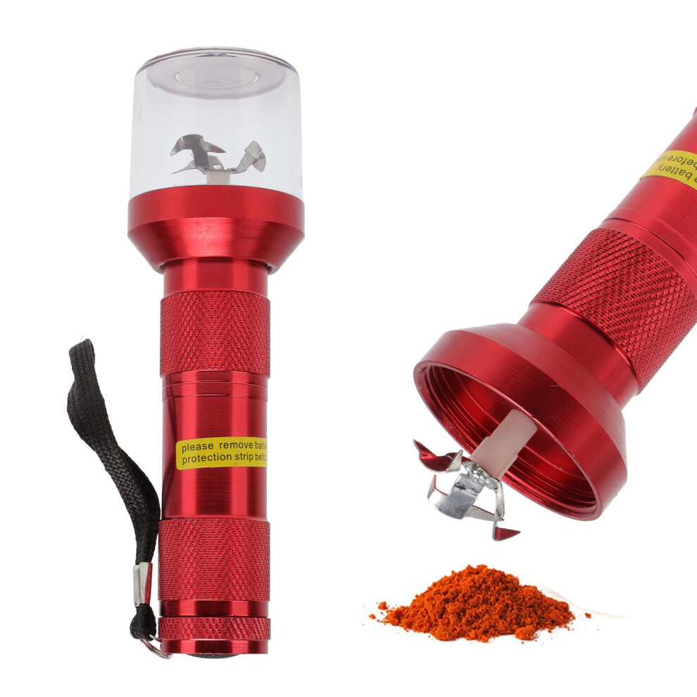 Red Herb Tobacco Grinder Electric Aluminum Alloy 60G Herb Crusher