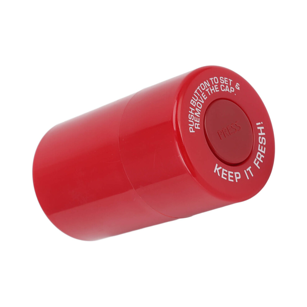 Red Round Plastic Airtight Stash Jar 60X60x102mm, Smell Proof Storage