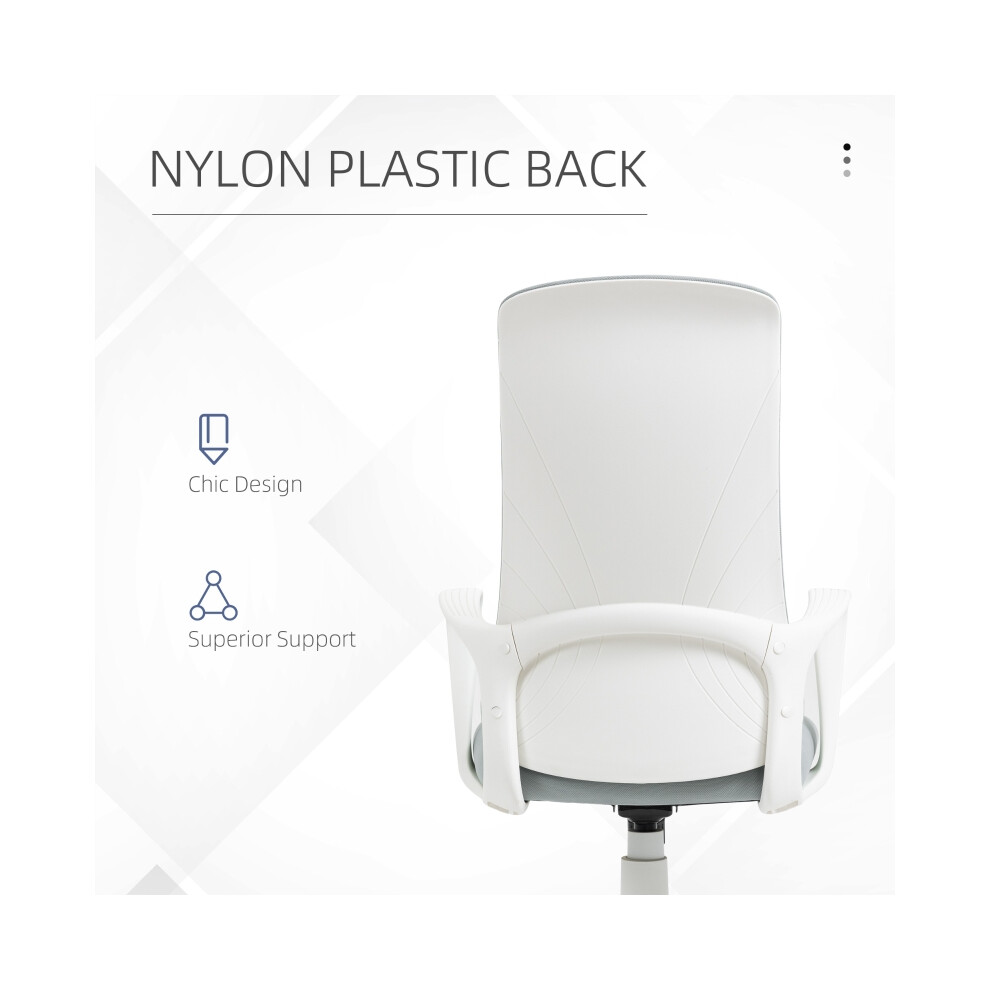 Ergonomic Fabric Office Chair with High Back Armrests Adjustable Height & Swivel Wheels Light Grey for Enhanced Support-image-OPC-PMFYR6Q-NEW