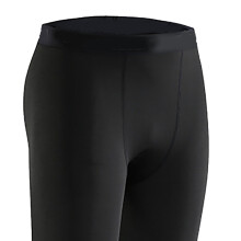 Black L Quick Dry Men's Compression Leggings for Workout & Fitness