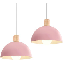 2PCS 20CM Vintage Metall Deckenleuchte Rosa Moderne Indoor Pendelleuchte Einfache Pendelleuchten E27 Für Schlafzimmer Bar Küche