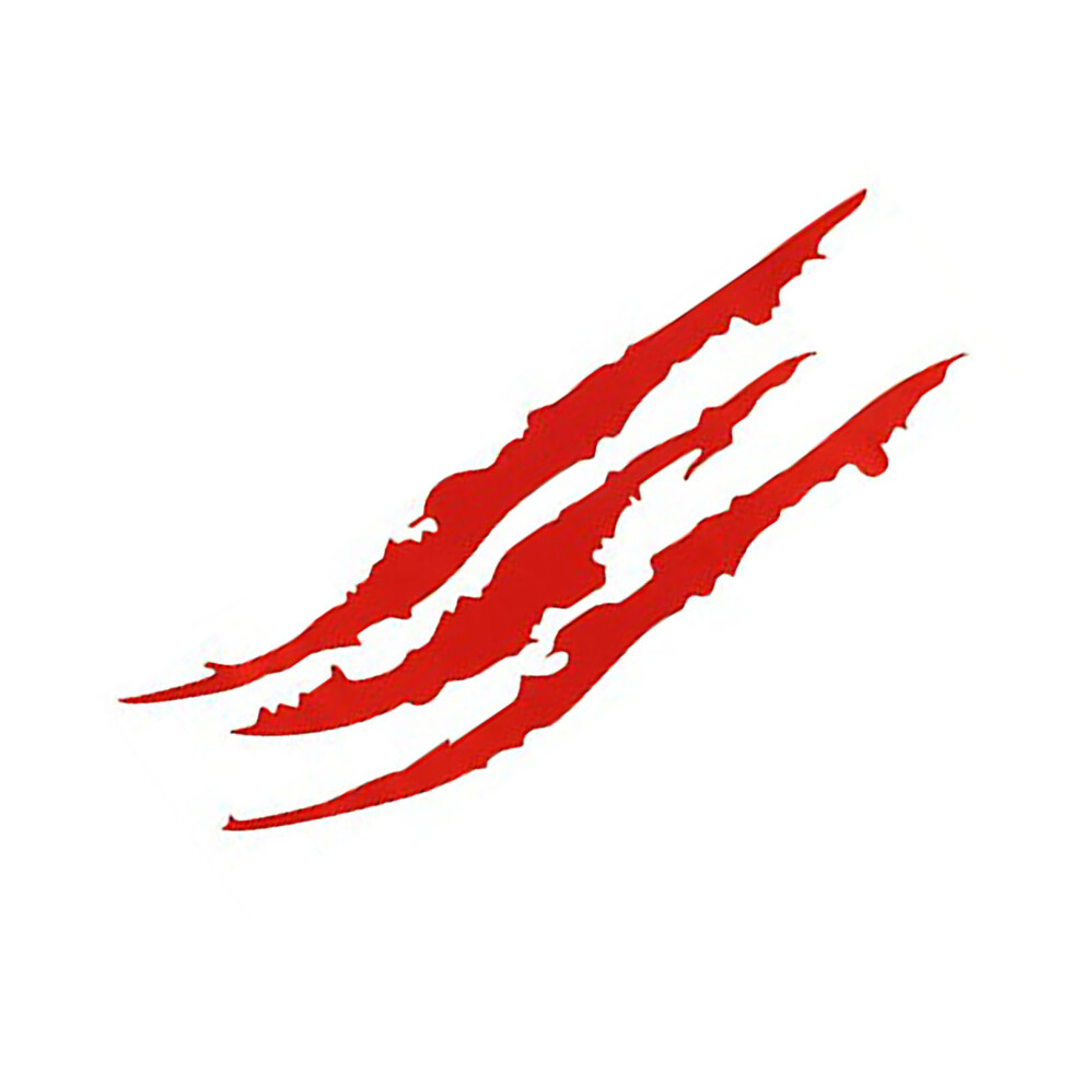 2 Pcs 35Cm Monster Claw Stickers For Headlights And Hood Red 6951355720980