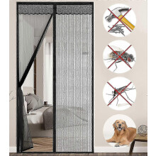 Magnetic mosquito net for door, mosquito-proof door curtain 100 x 220 cm, automatic closure