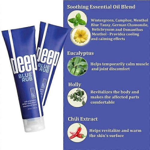 (4PCS)1-5x Deep Blue Rub 120ml Body Oil 25-26 2