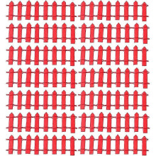 Set of 20 miniature wooden garden fences for cake decoration