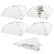 Set of 4 reusable mesh plant covers, 43 cm, for outdoor use, foldable
