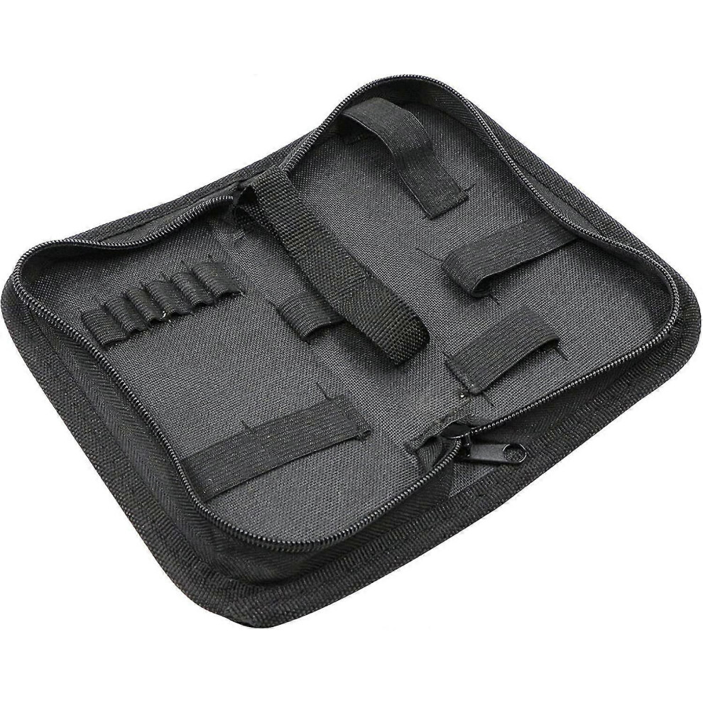 Tool and tool storage bag, sturdy and waterproof Oxford fabric, watch repair kit for electrician, carpenter, mechanic, zippered roll, zippered