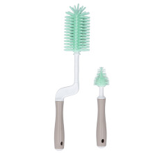 2-teiliges Flaschenbürsten-Set aus Silikon, 360
