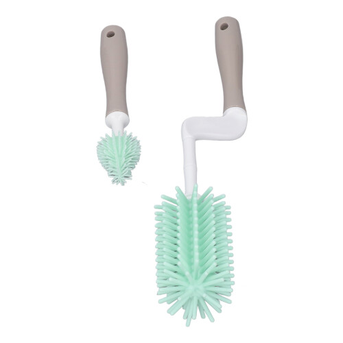 2-teiliges Flaschenbürsten-Set aus Silikon, 360 2