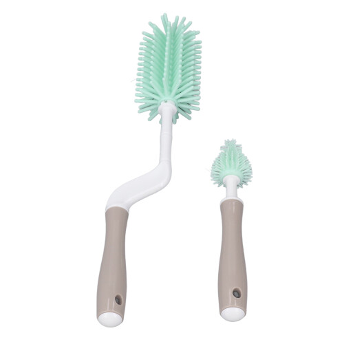2-teiliges Flaschenbürsten-Set aus Silikon, 360 1