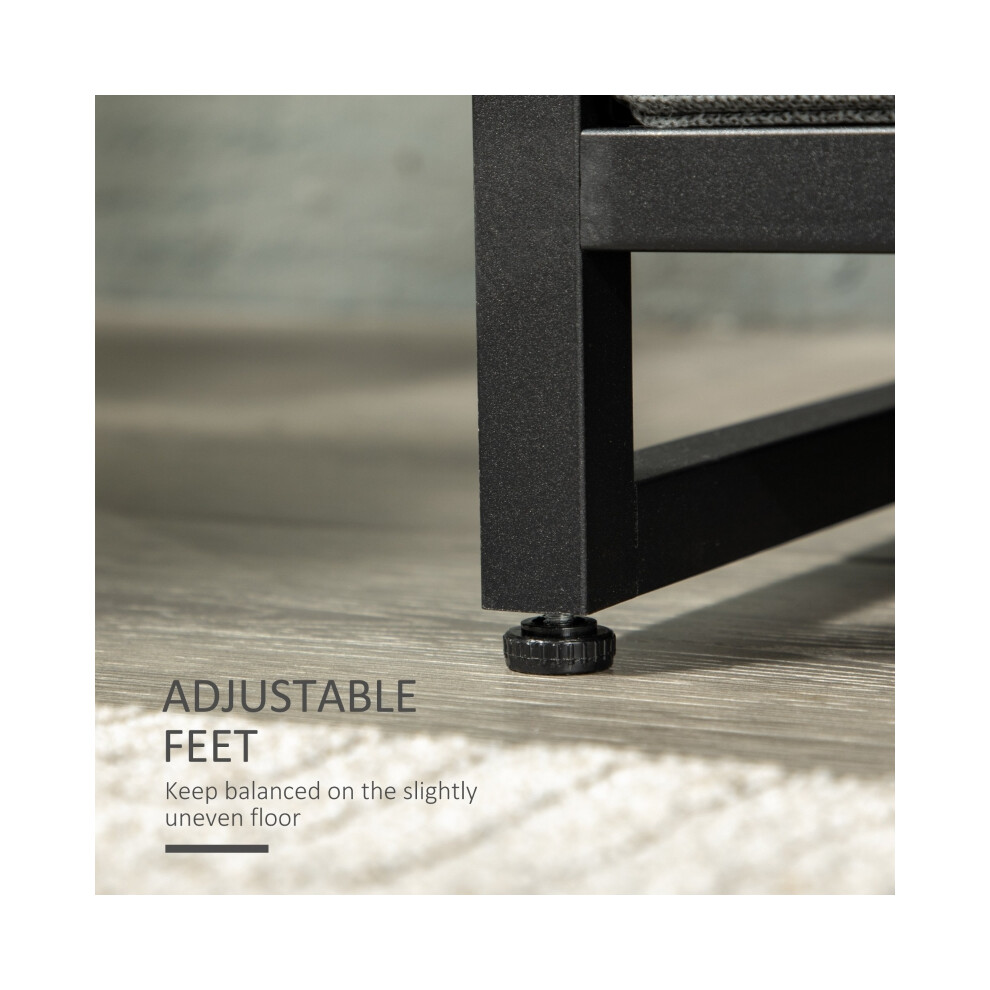 Clothes Rail with Fabric Storage Drawers - Metal Garment Rack for Bedroom & Hallway Rustic Brown & Grey 2-Drawer Wardrobe-image-OPC-PMFZ5SZ-NEW