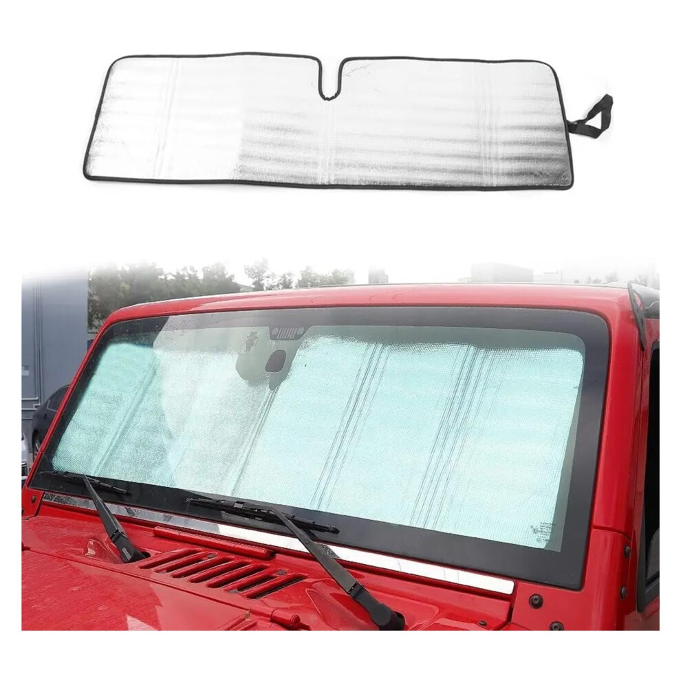 Window Shades Windshield Sunshade For Jeep Wrangler Tj Jk Jku Rubicon Sahara X Sport 1996-2018 Visor Mat 9084446625455