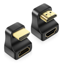 HDMI2.1 derékszögű csatlakozó, HDMI U alakú szögkijelző adapter8K@60Hz UHD2.1, HDMI aljzat180 fokos szög HDTV laptop monitor projektorhoz
