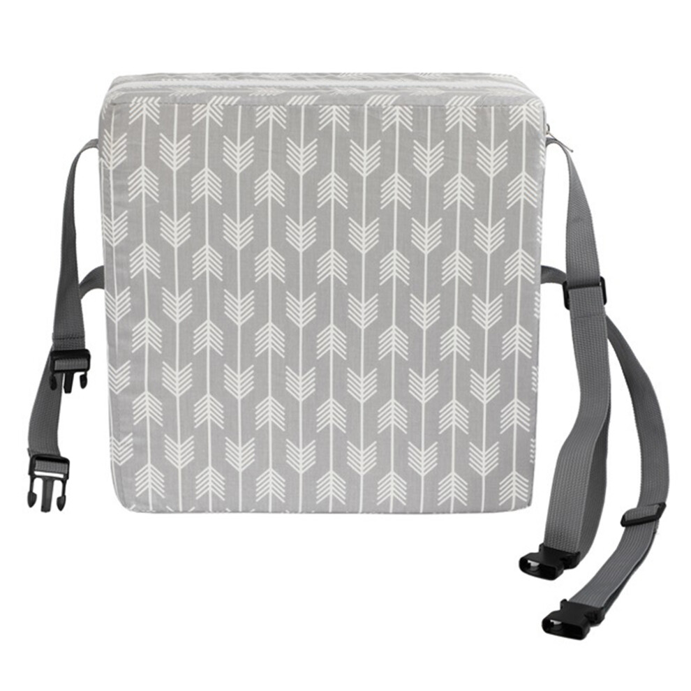 Toddler Booster Seat For Dining Chair, Washable, 32.5Cm Grey/Green
