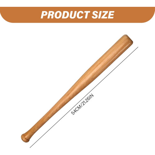 Wood Baseball Bat 21 Inch Hardwood Solid Training Bat For Kids Beginners 1