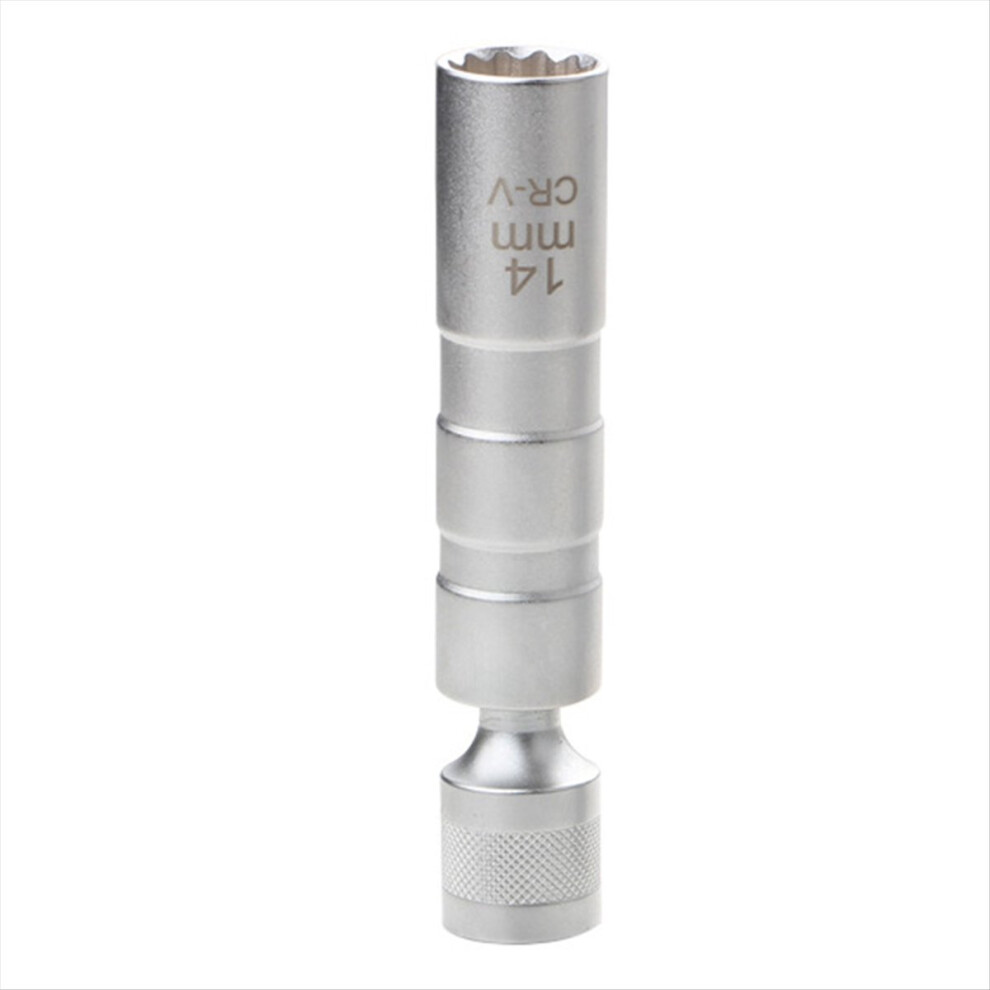 Extend Spark Plug Socket Wrench 12 Angle Repairing Removal Tool 14Mm 4853121372114