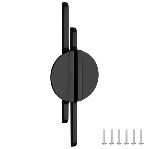 2 Cabinet Pulls,Half Round Black Cabinet Knobs,for Closets 1