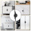 2 Cabinet Pulls,Half Round Black Cabinet Knobs,for Closets 5