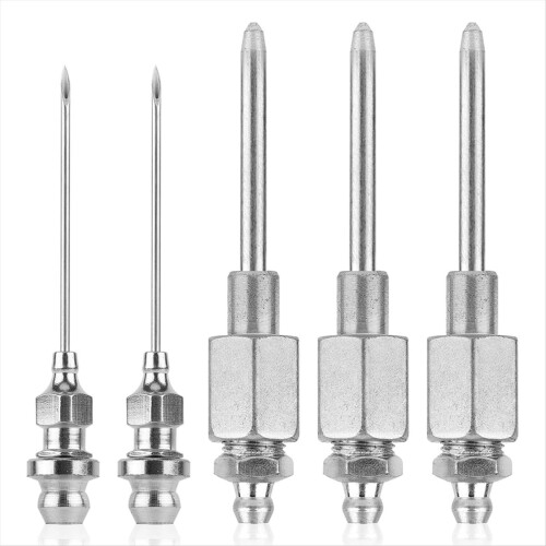 5Pcs Grease- Needle Nozzle Kit,Grease- Tip Adapter Fitting Tool