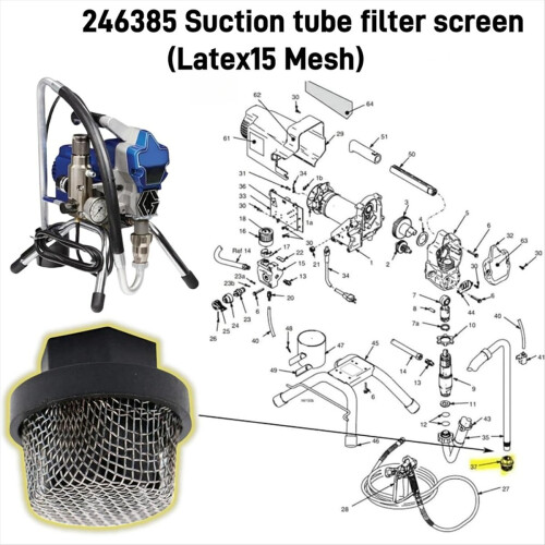 (1+4pk)244194 Kit de reparo de bomba e entrada UNF de 7/8 polegadas 246385 2