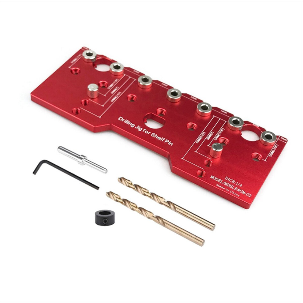 Shelf Pin Jig 32Mm Spacing Aluminum Alloy Shelf Pin Drilling Guide 4853121370592