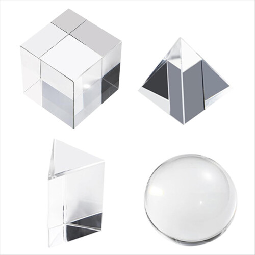 4 Pack Optical Crystal Photography Prism Set, Include Crystal Ball
