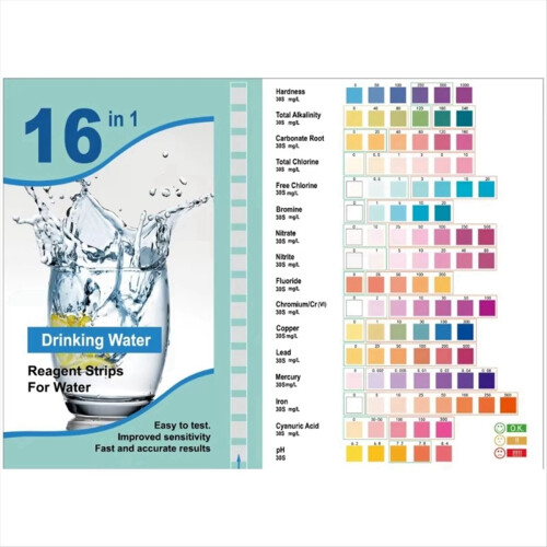 16 in 1 drinkwatertestkit 50 strips thuiswatertestkit 2