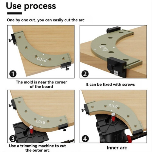 Woodworking Router Arcs Angle Positioning Template Carpentry Special 1