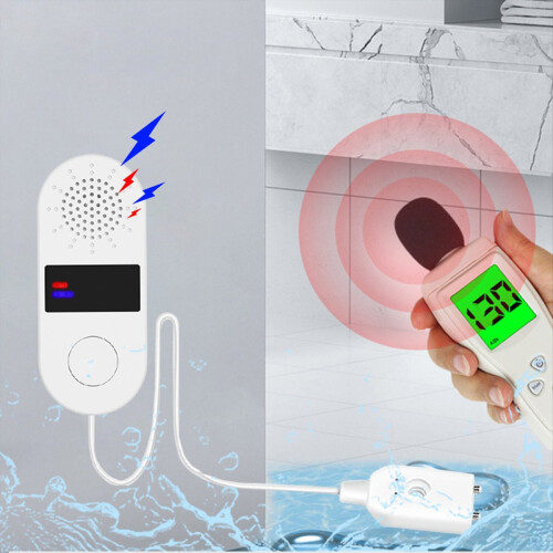 Ανιχνευτής διαρροής νερού Tuya 2.4GWifi με ηχητικούς συναγερμούς φωτός 2