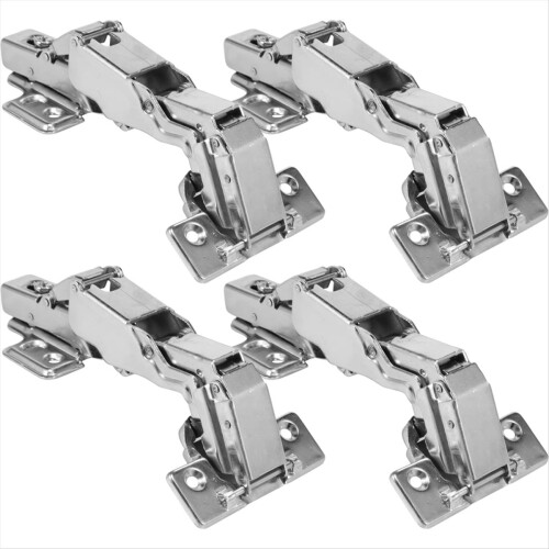 4Pcs 180 Degree Cabinet Hinges Hydraulic Adjustable Mounting Hinges